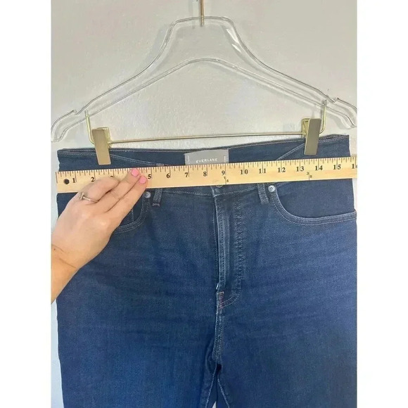 Everlane The Authentic Stretch High-Rise  Ankle Skinny Dark Wash Jean Size 29 - Picture 7 of 11